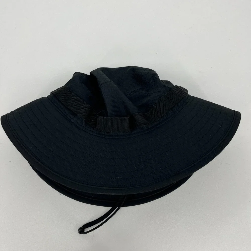 Adidas Sun Hat Men's One‎ Size Black Aeroready Drawstring Logo Cap Bucket